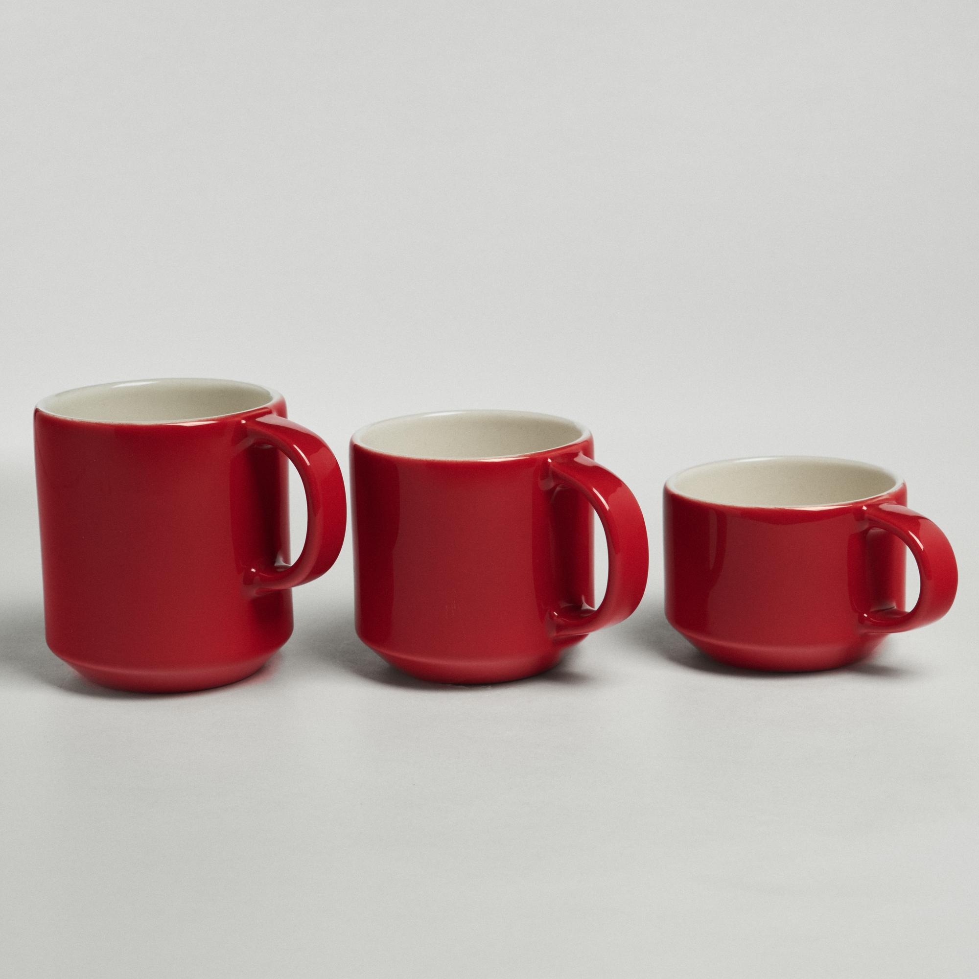 Кружка 250/350/450 мл. Цвет красный.