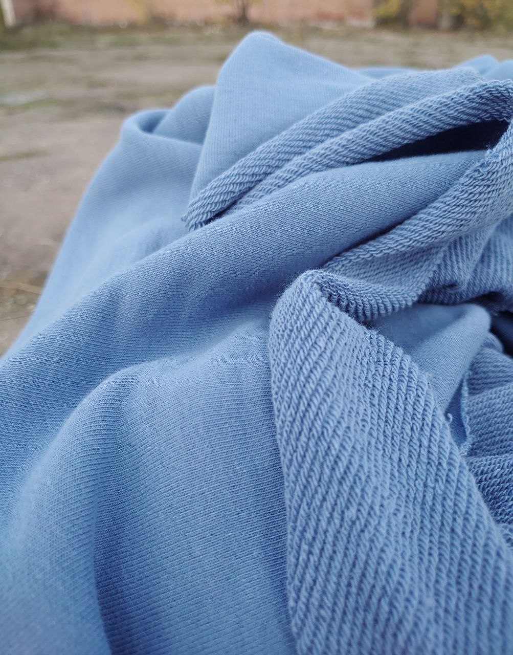 футер 3х нитка петля СЕРО-ГОЛУБОЙ (диагональ)