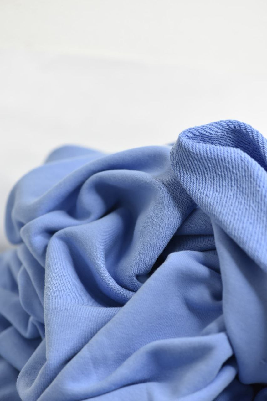 футер 3х нитка петля ГОЛУБОЙ (диагональ)