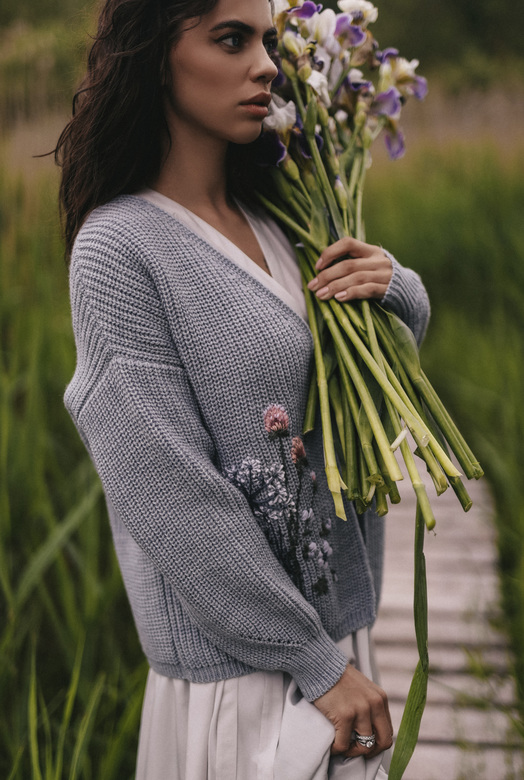 КАРДИГАН С РУЧНОЙ ВЫШИВКОЙ