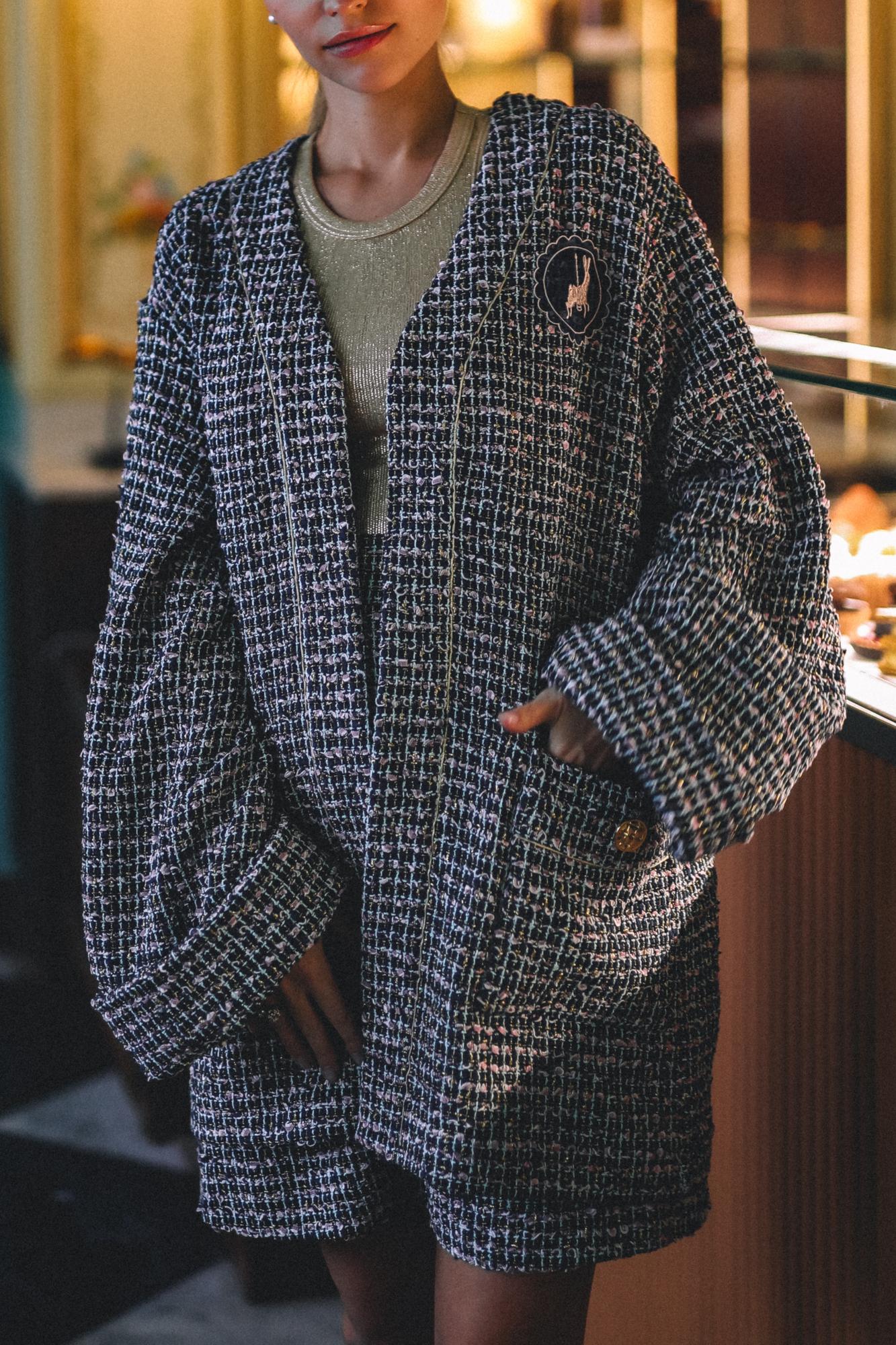 КОСТЮМ ИЗ ТВИДА С КАРДИГАНОМ