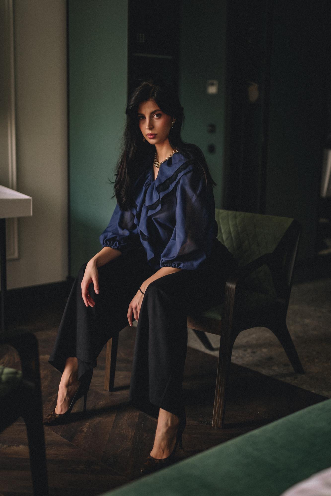 БРЮКИ-ПАЛАЦЦО С ВЫСОКОЙ ПОСАДКОЙ