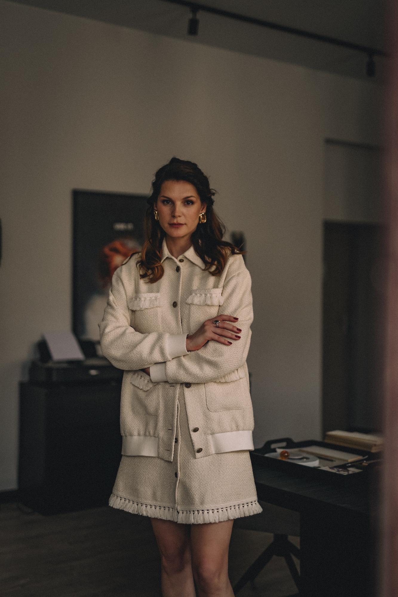 СЕТ: ЮБКА С БОМБЕРОМ ИЗ ТВИДА