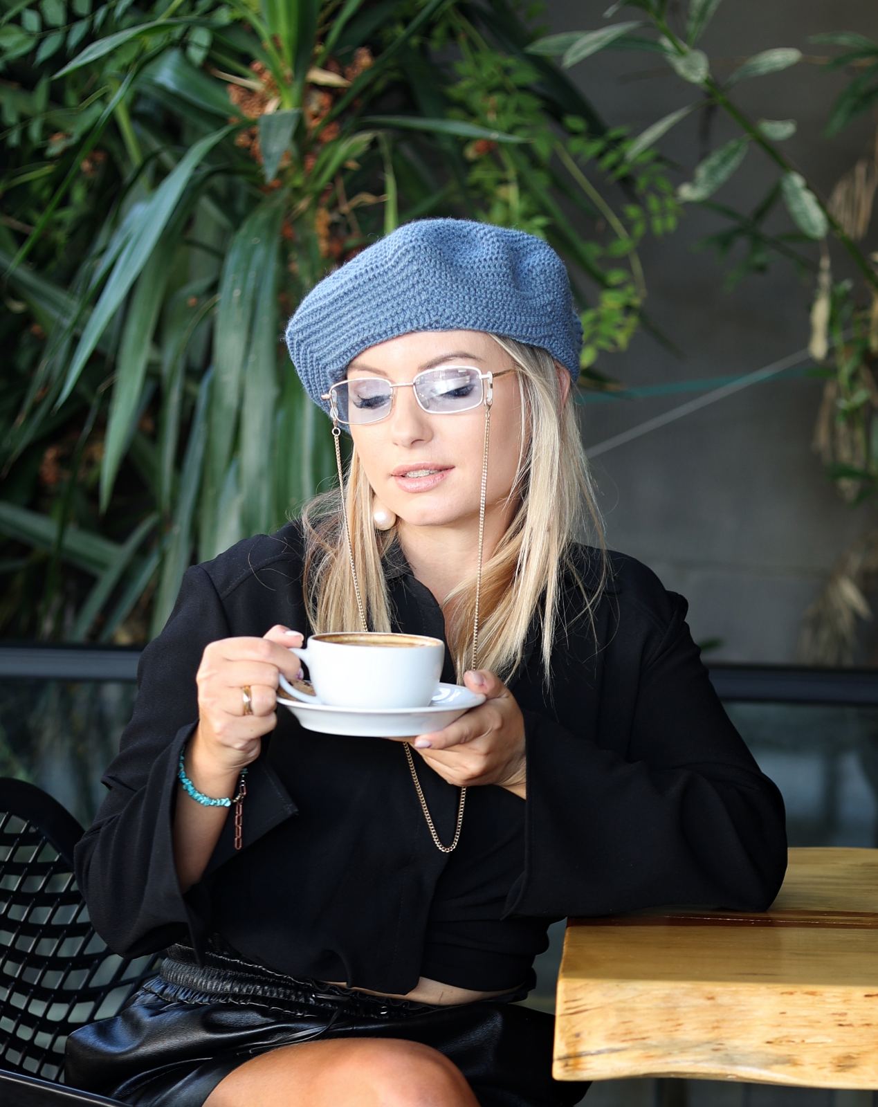 Берет крючком "Элегант"