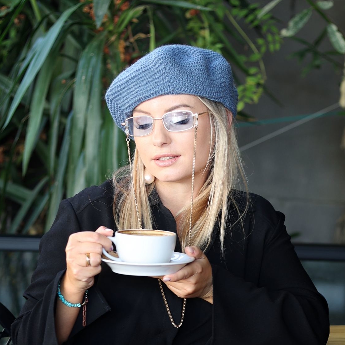 Берет крючком "Элегант"