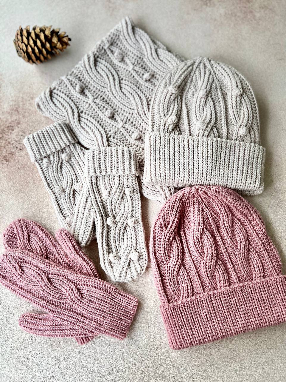 3 МК комплект: шапка+варежки+снуд