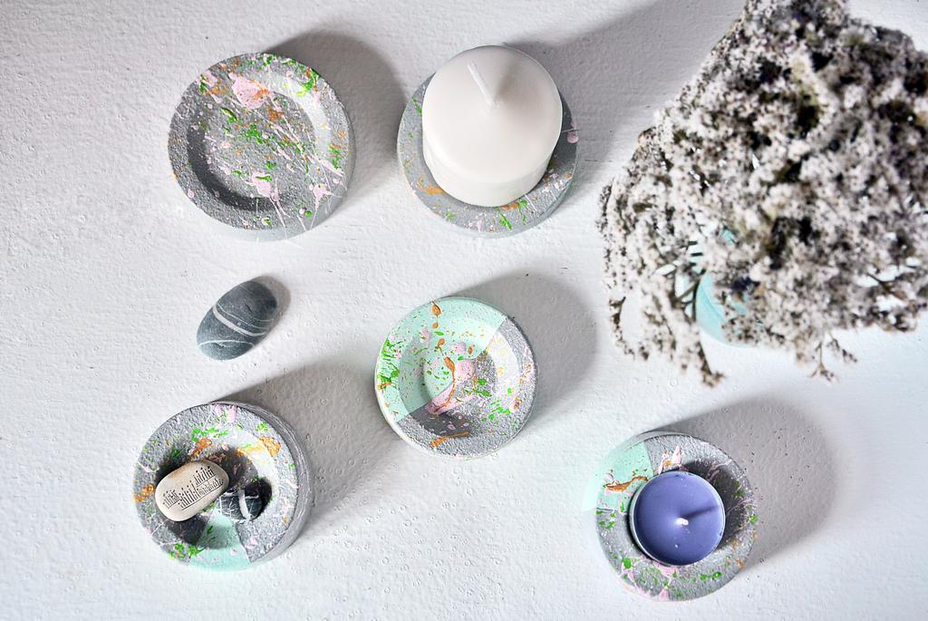 Подсвечники из гипса. Набор 5шт.