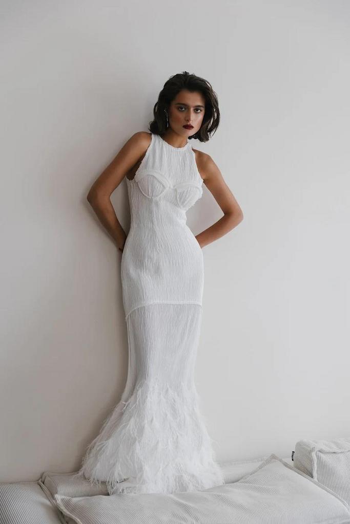 Платье из фактурного шелка