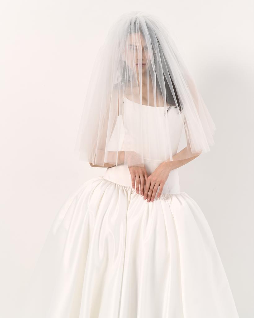 Фата короткая перекидная