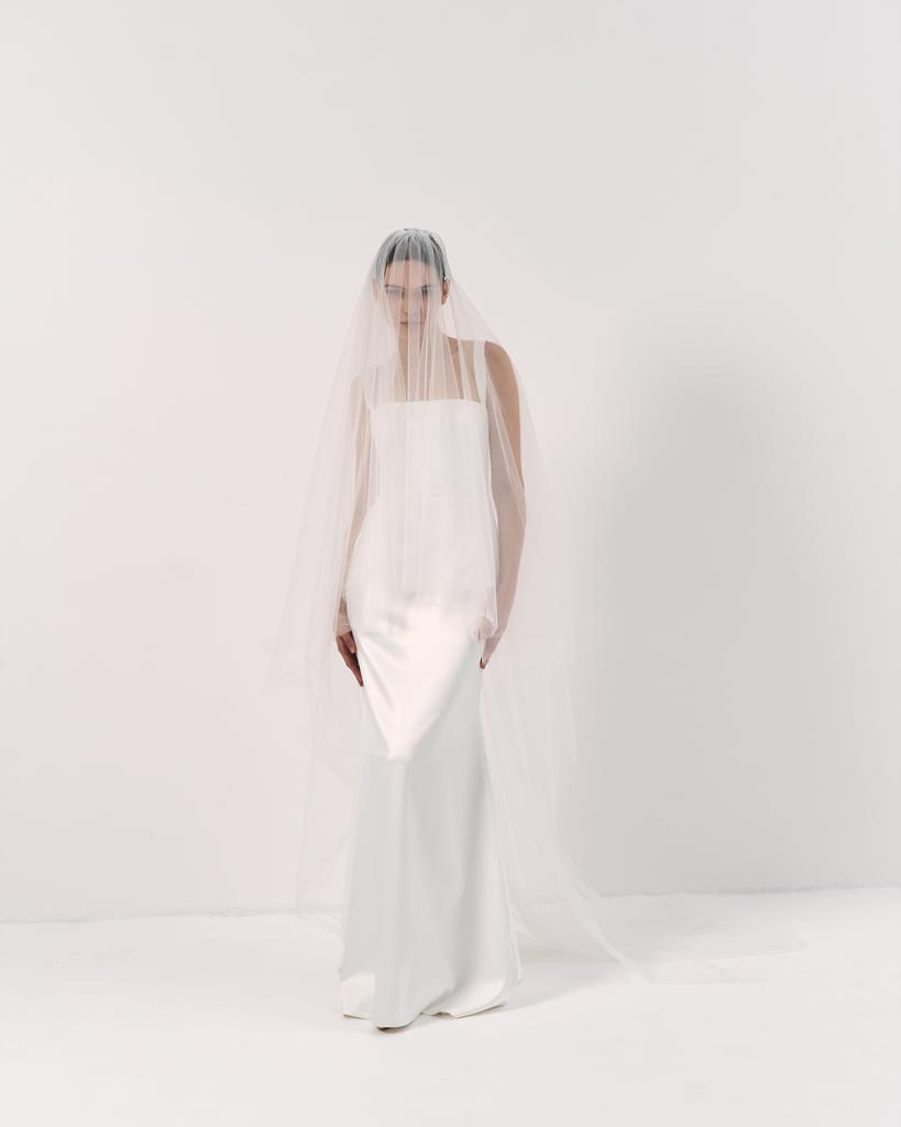 Фата перекидная длинная