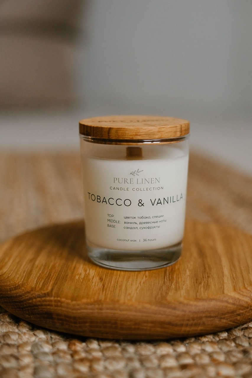 Ароматическая свеча "Tobacco & vanilla"
