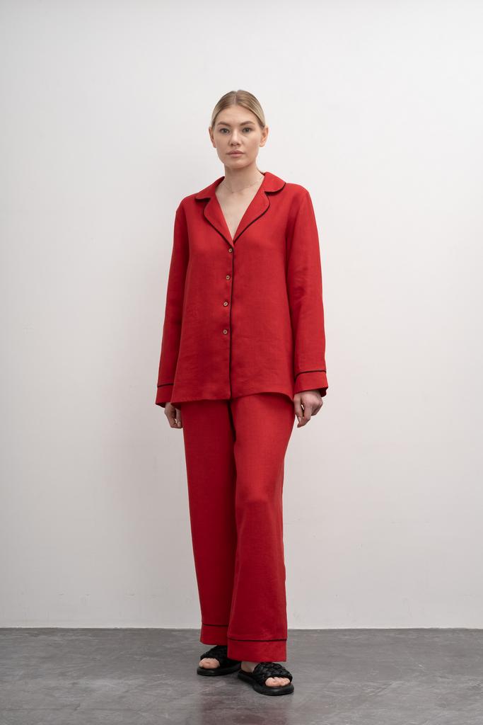 Пижама льняная Bridget Rouge