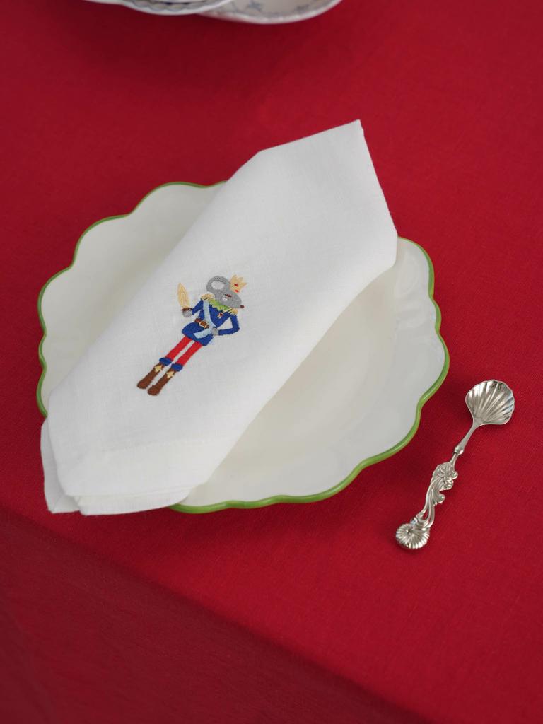 Льняная салфетка с Мышиным королем — новогодняя коллекция Щелкунчик