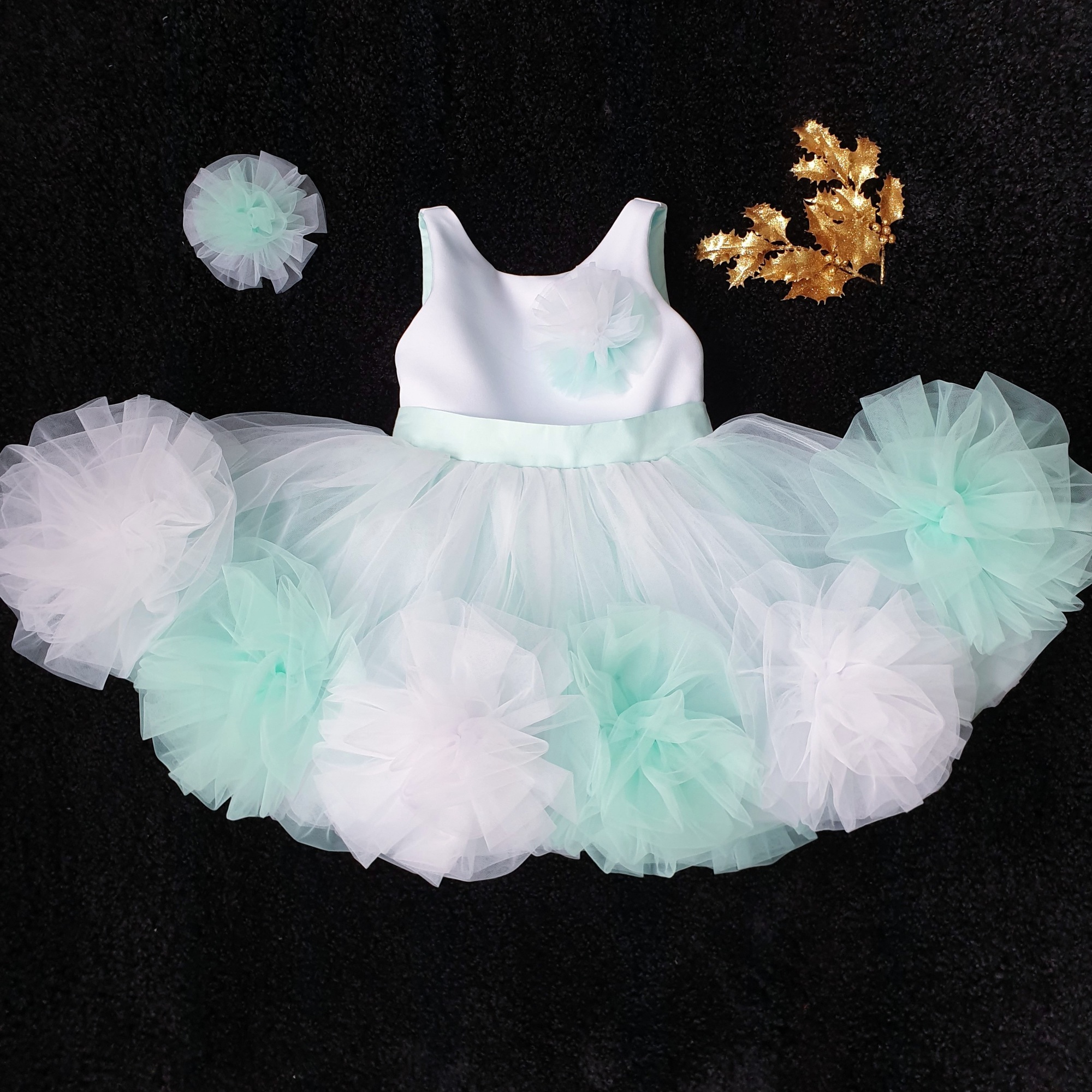 Платье "Snowflake" White-Mint