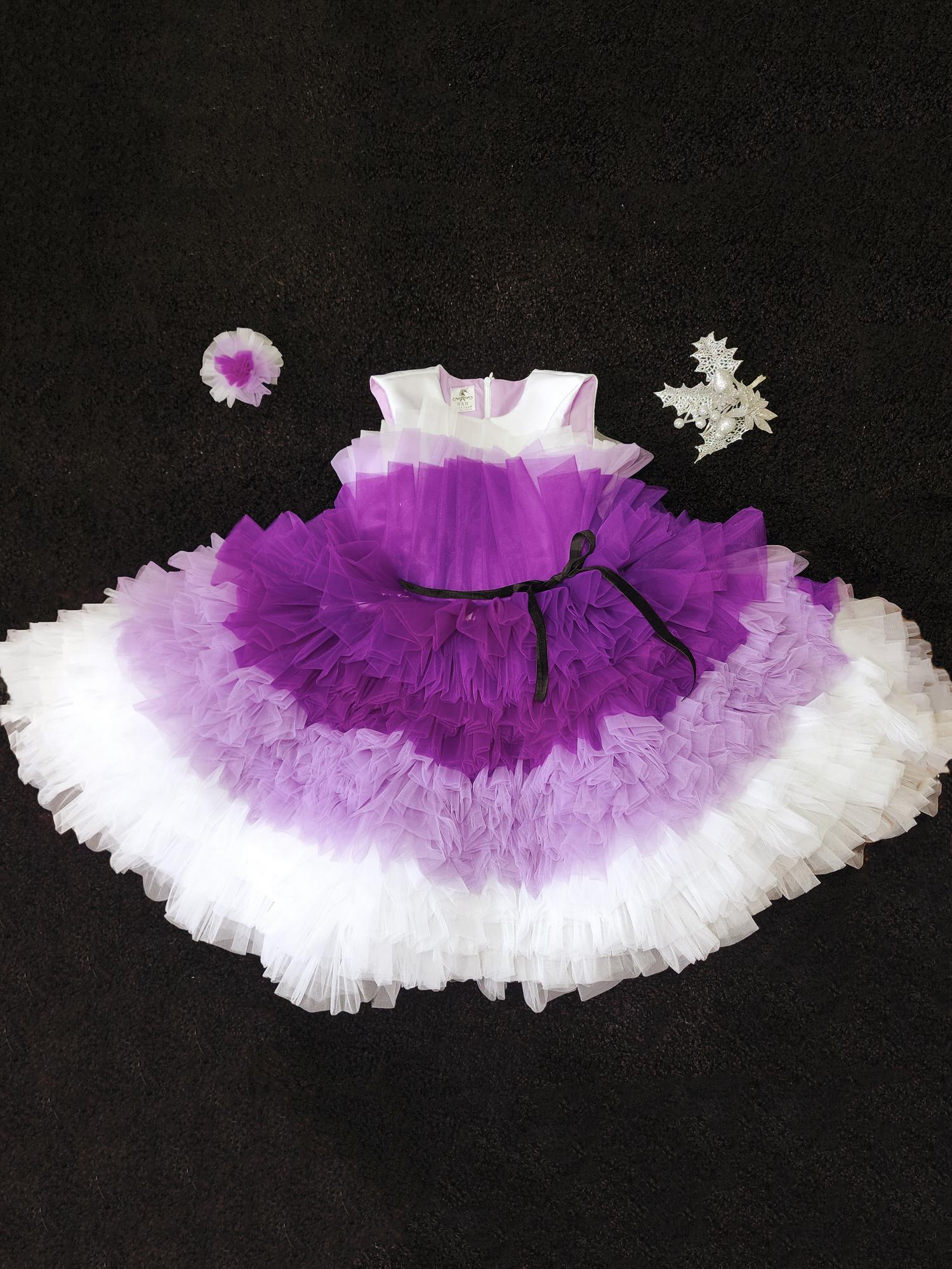 Платье "Peony" White-Purple