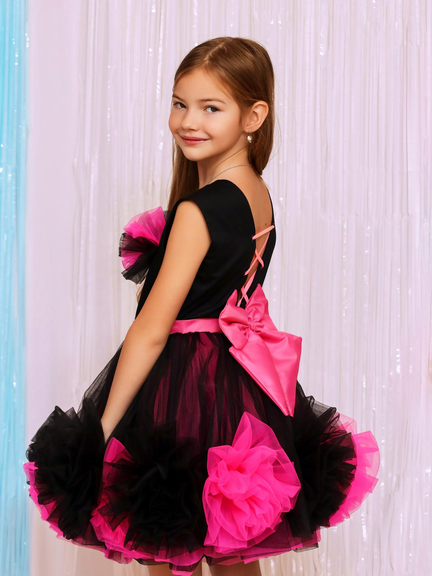 Платье "Snowflake" Black-Pink