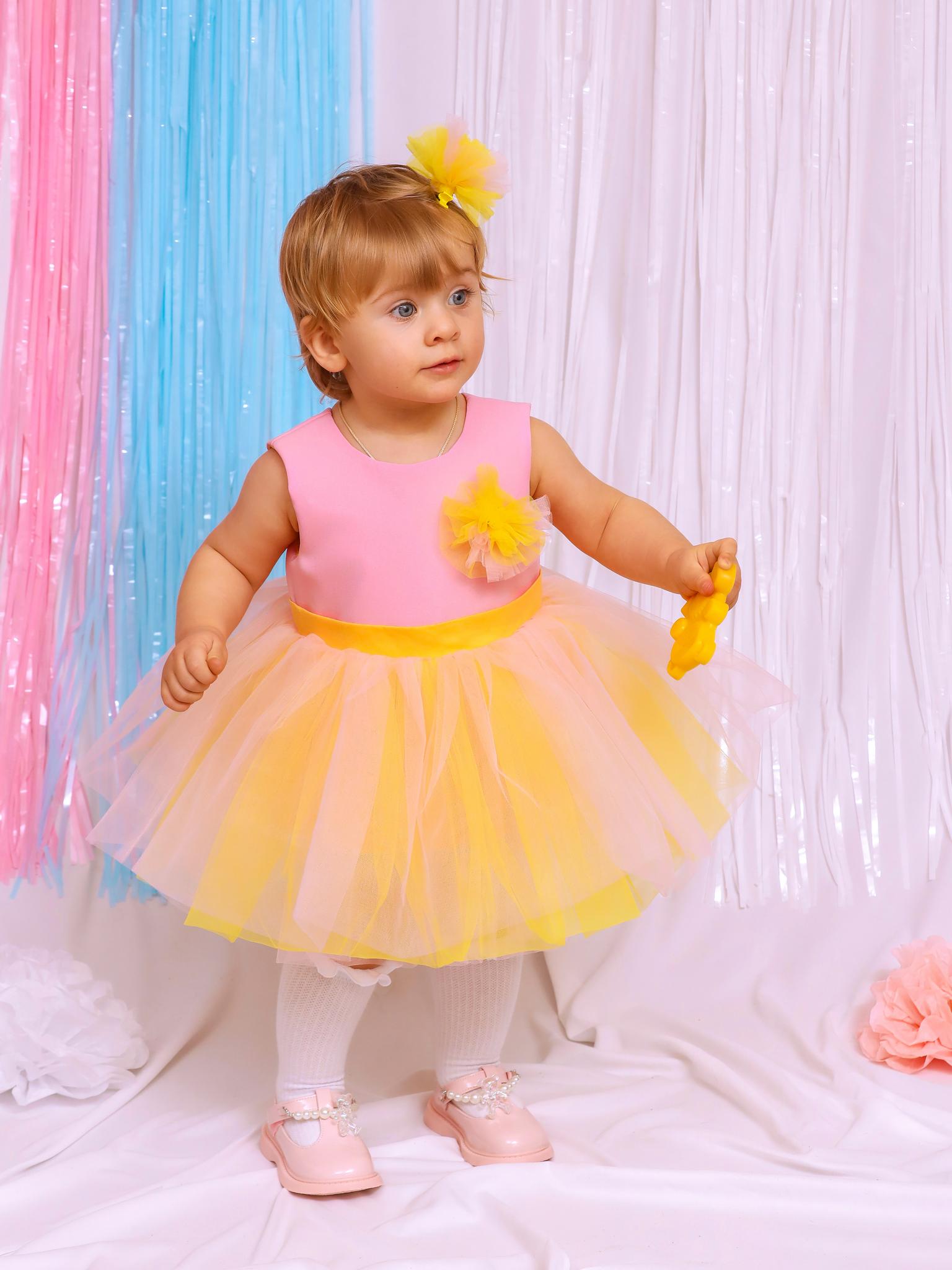 Платье "Ballerina" Pink-Yellow