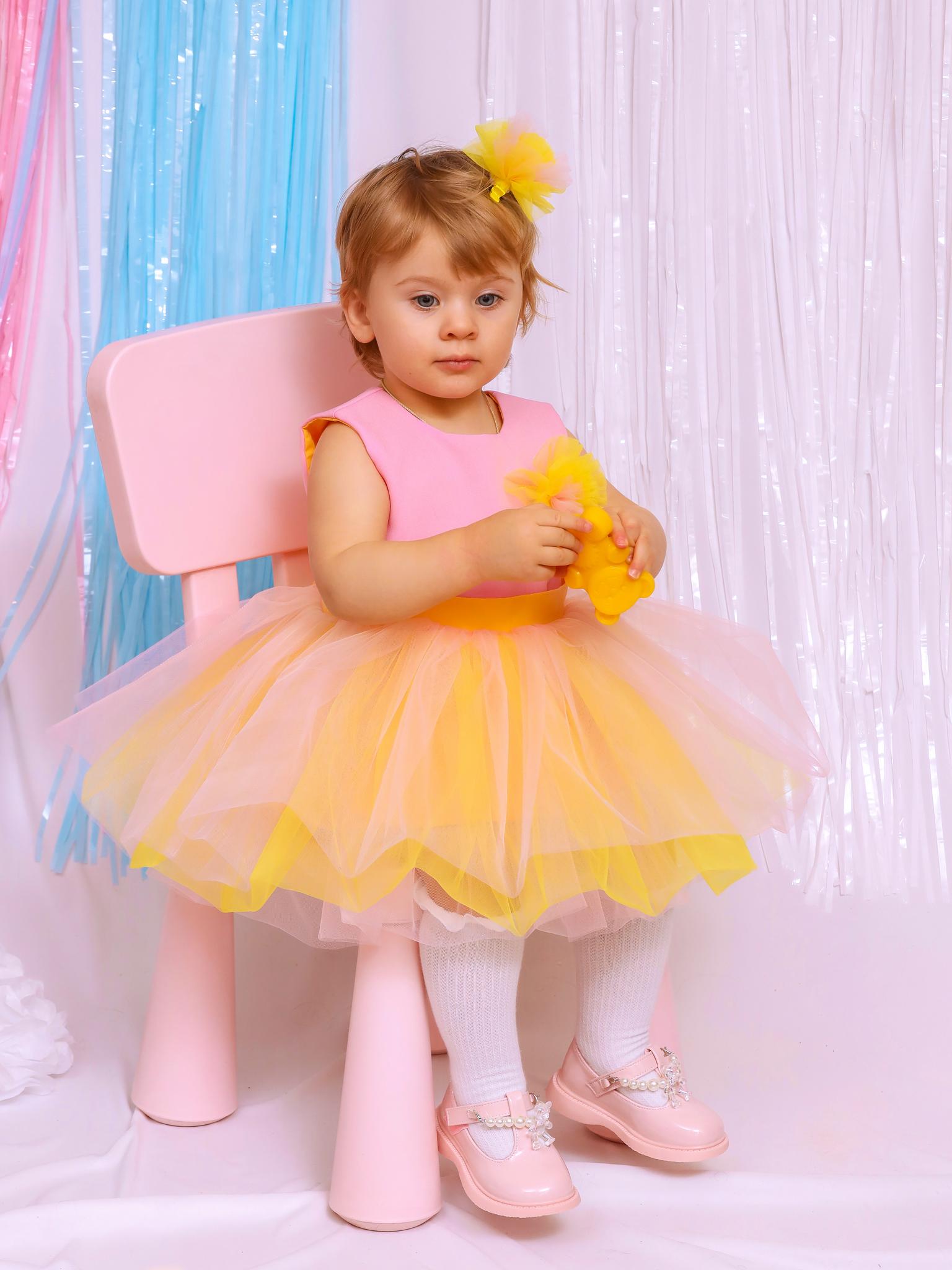 Платье "Ballerina" Pink-Yellow