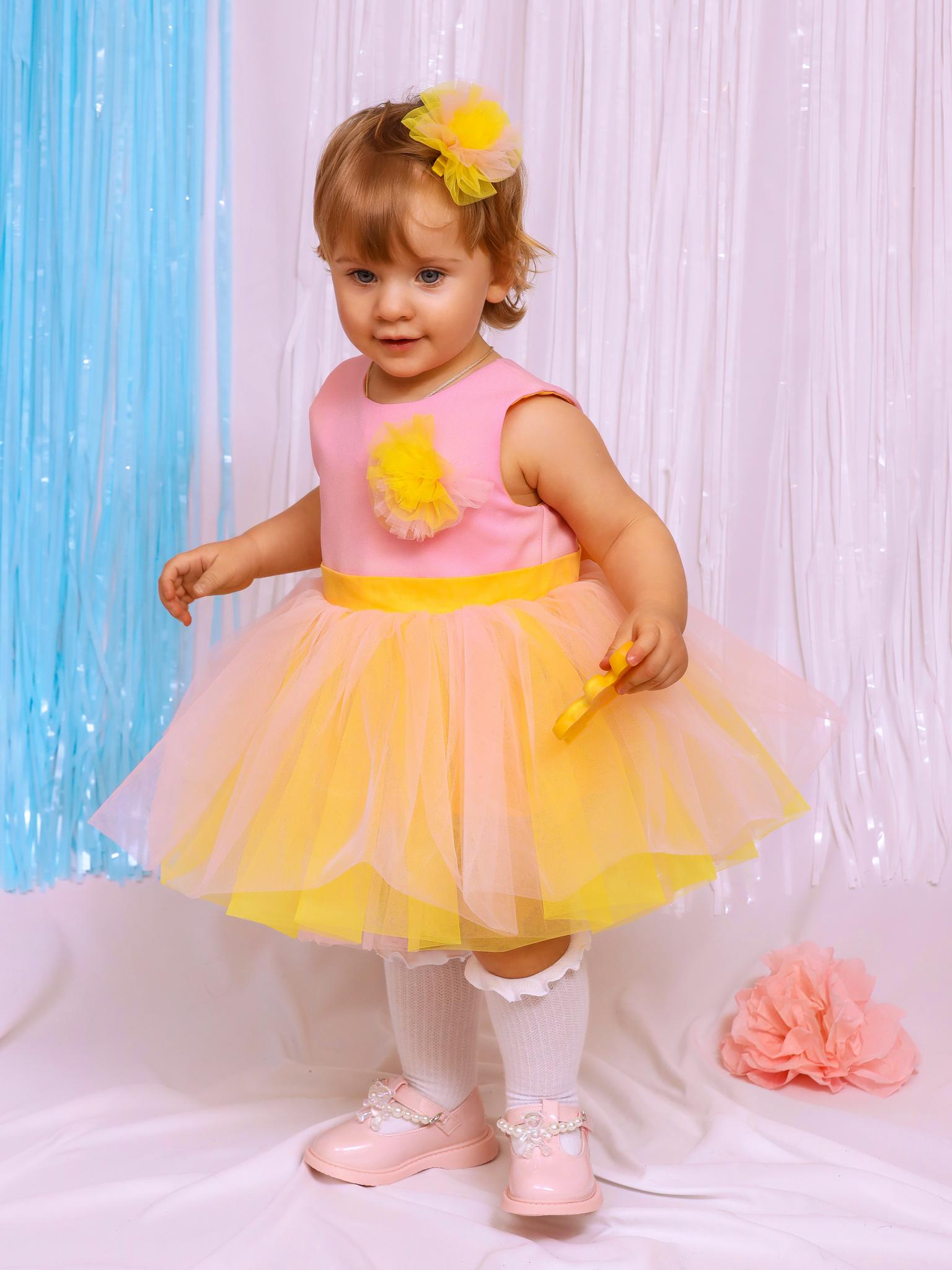 Платье "Ballerina" Pink-Yellow