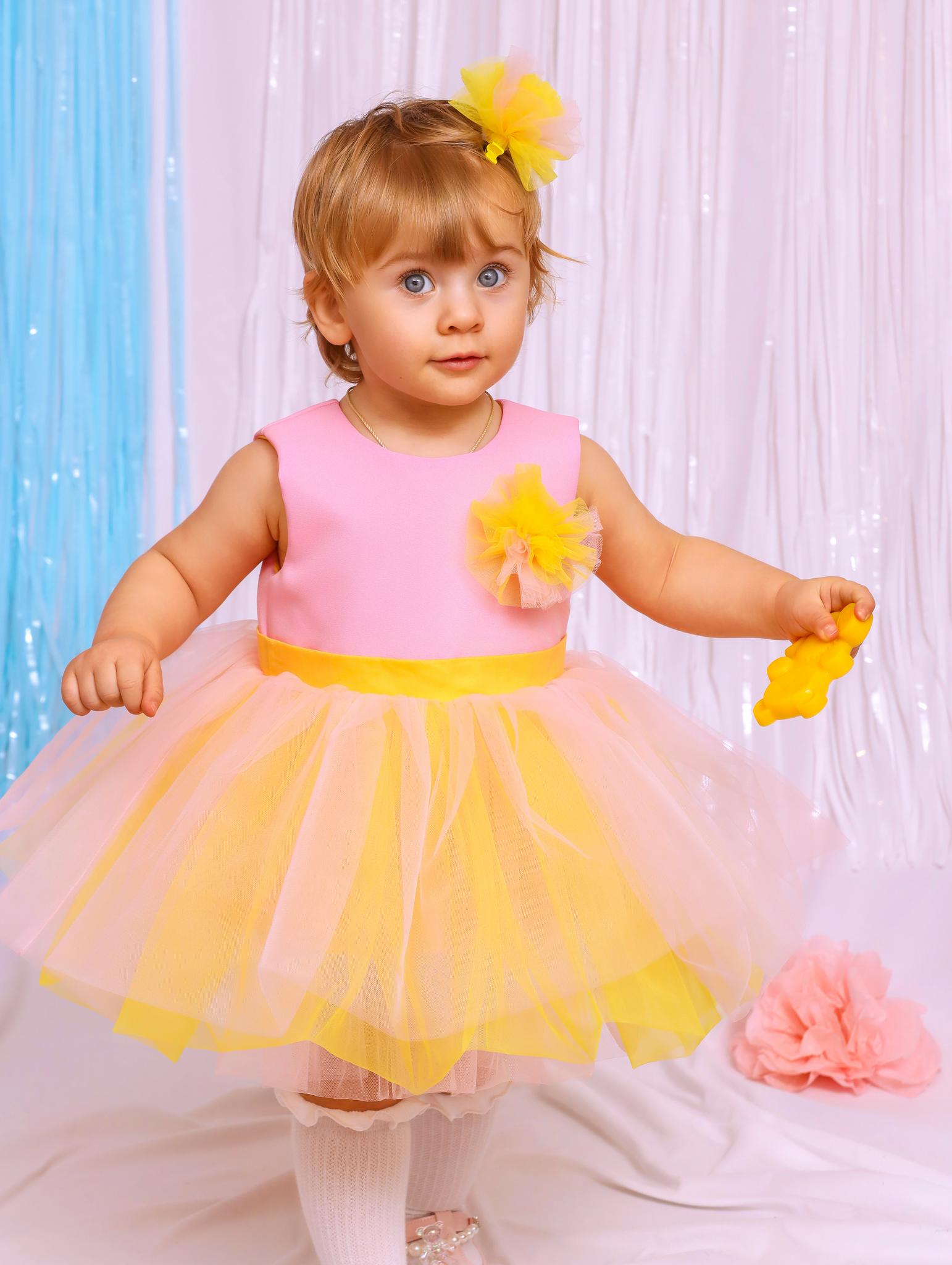 Платье "Ballerina" Pink-Yellow