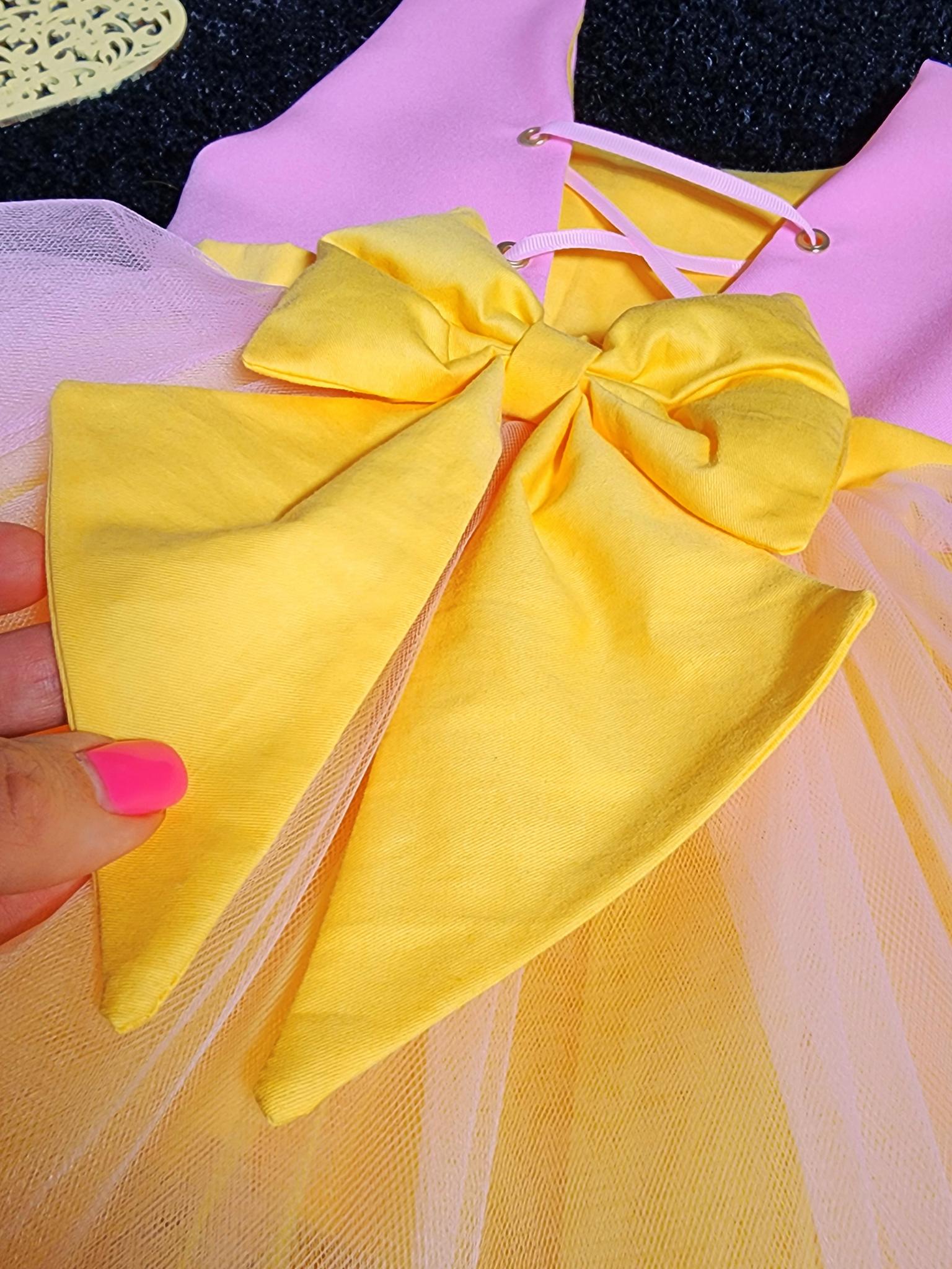 Платье "Ballerina" Pink-Yellow