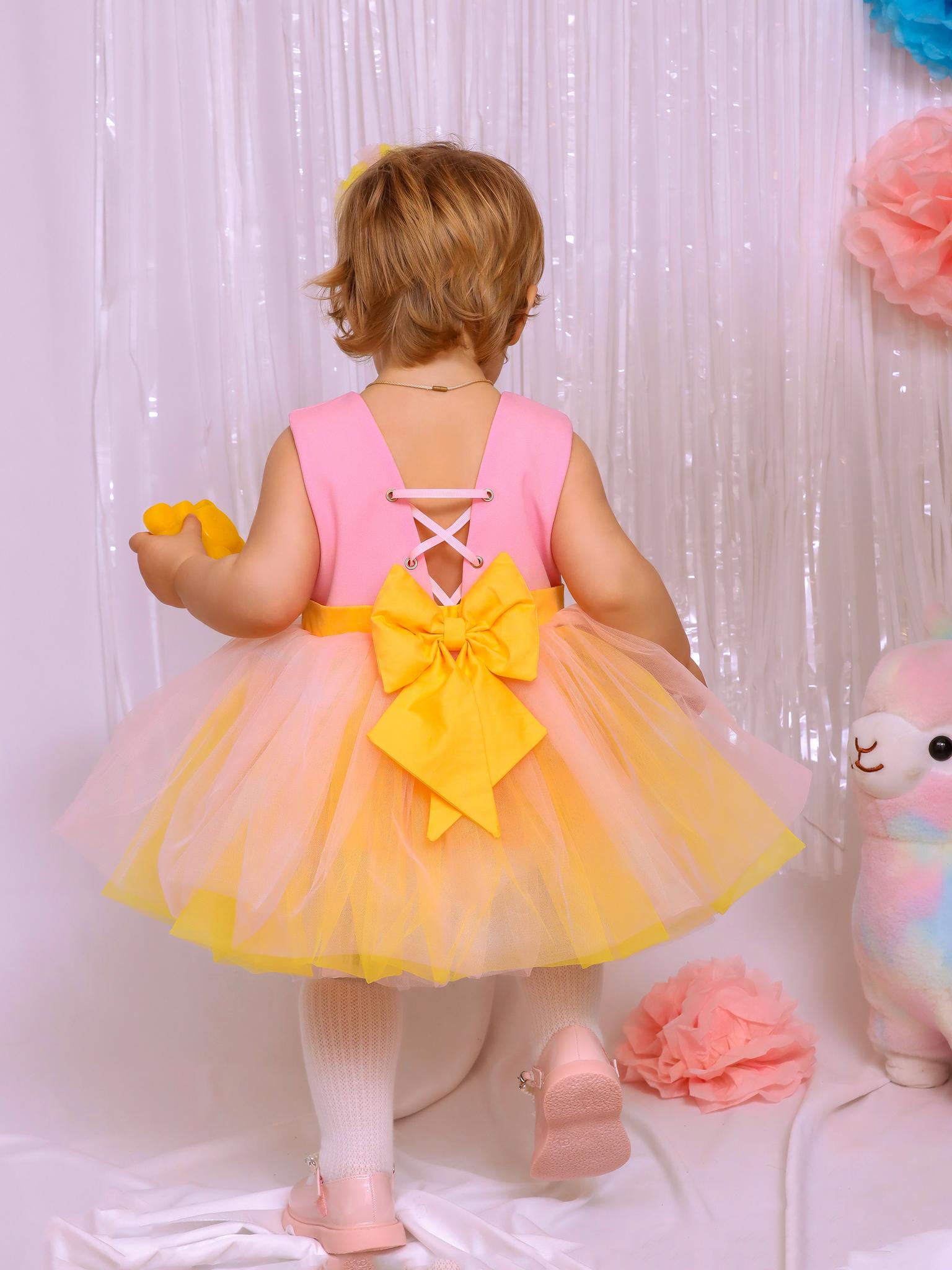 Платье "Ballerina" Pink-Yellow