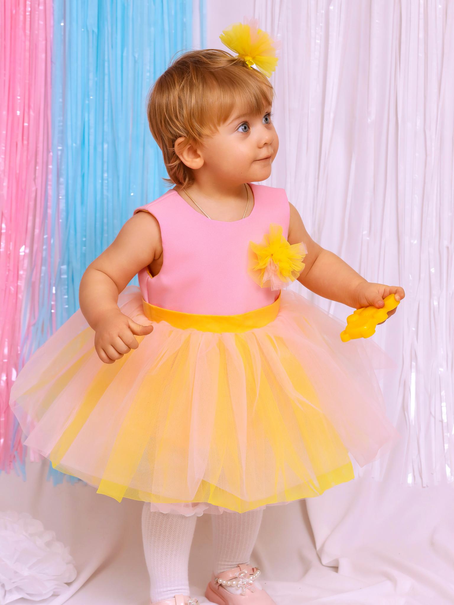 Платье "Ballerina" Pink-Yellow