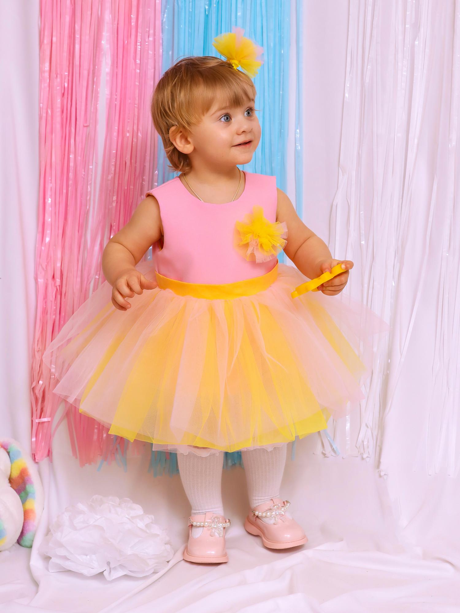 Платье "Ballerina" Pink-Yellow