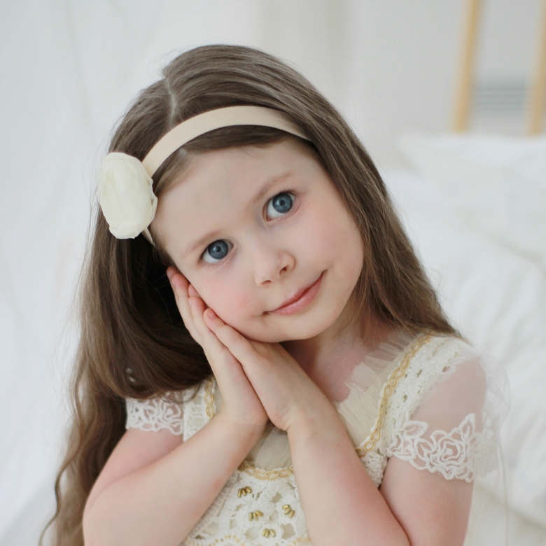 Повязка на голову "Шифоновый цветок"