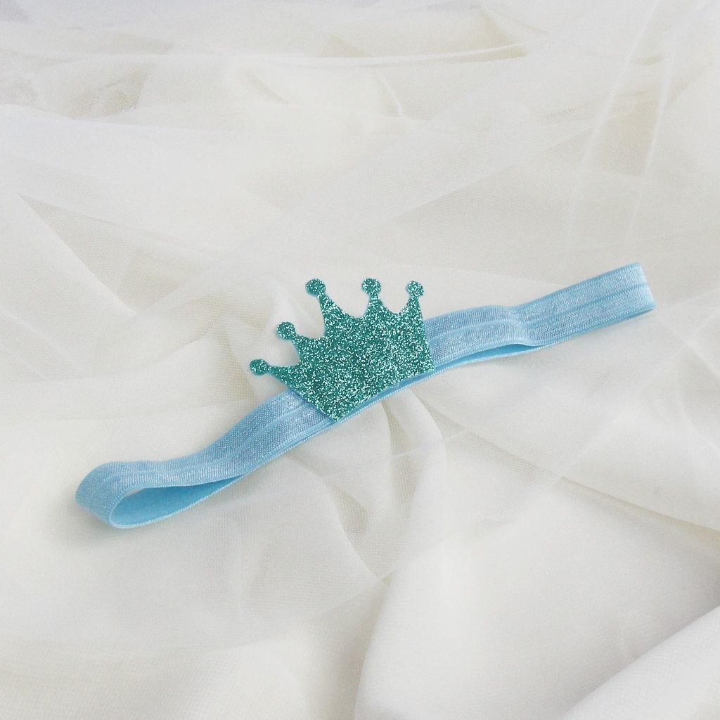 Повязка на голову "Мятная корона" мятный и голубой