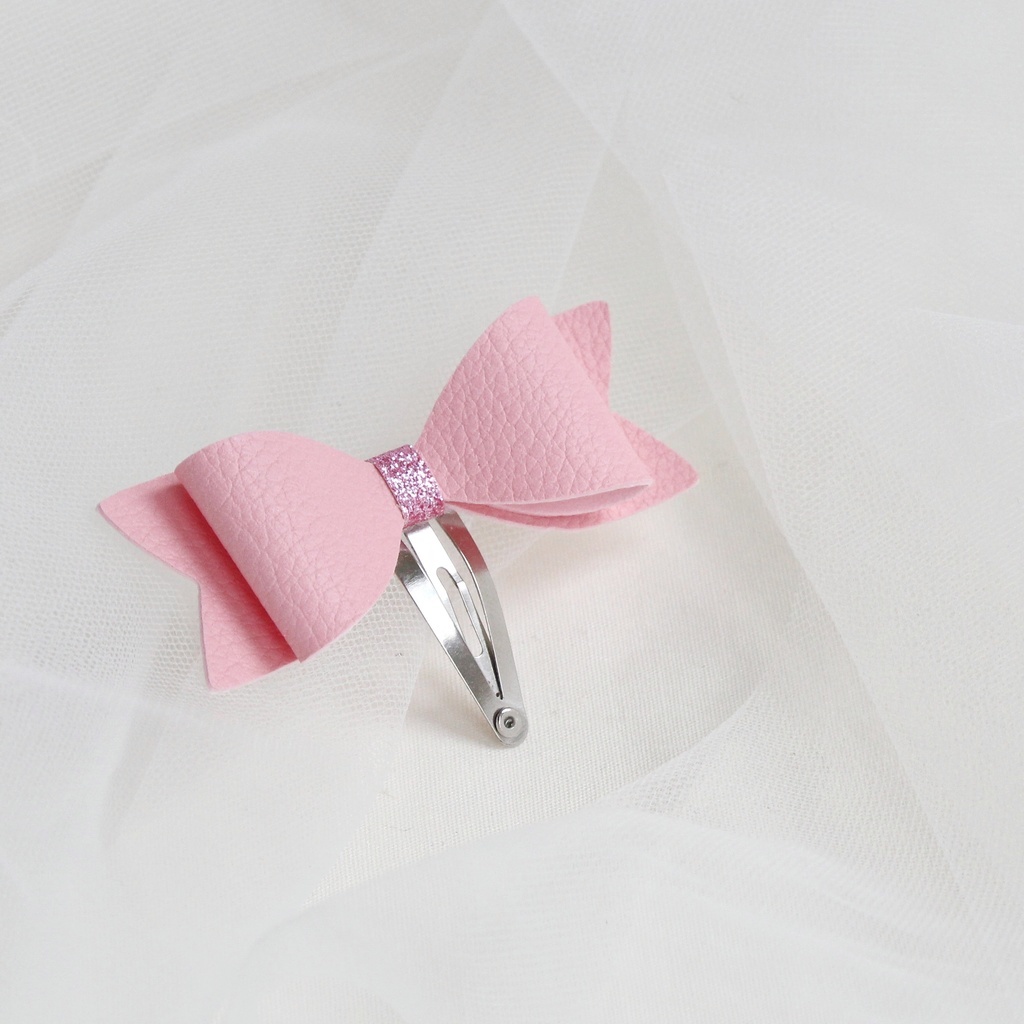 Заколка клик-клак "Бантик" цвет розовый