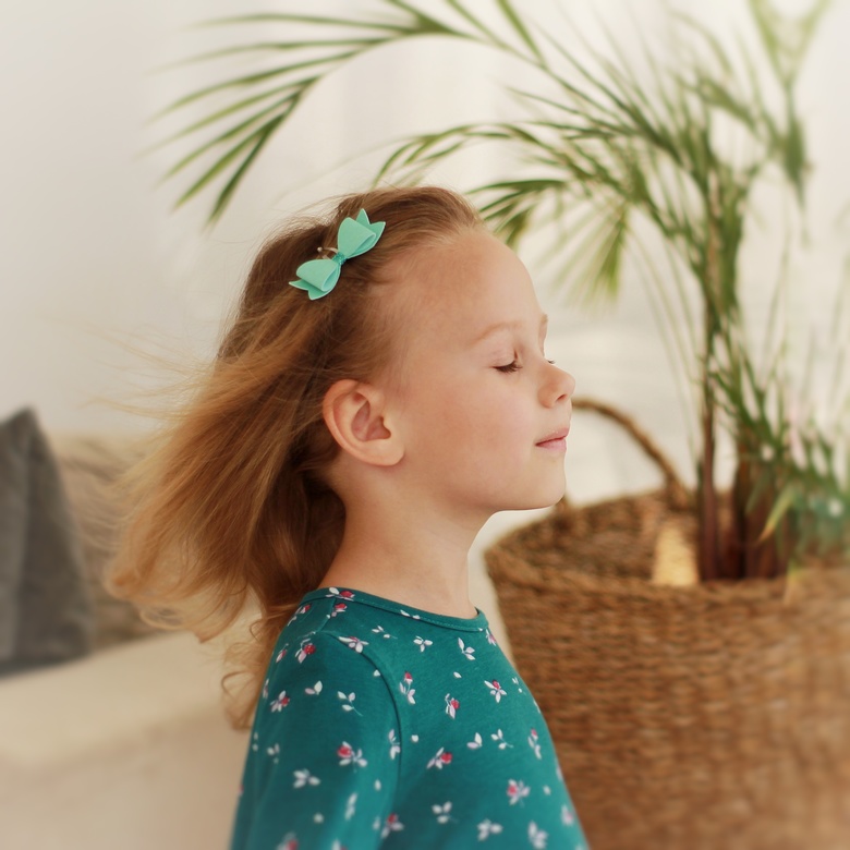 Заколка клик-клак "Бантик" цвет мятный