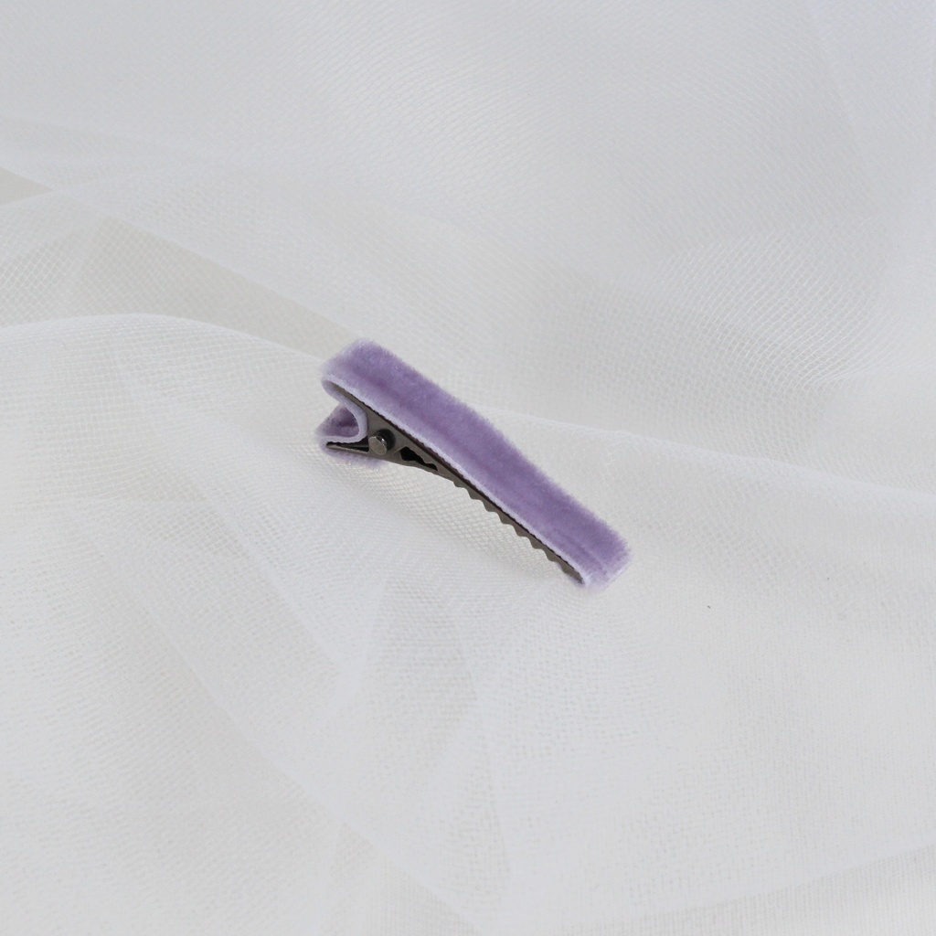 Заколка зажим "Бархатная" цвет сиреневый