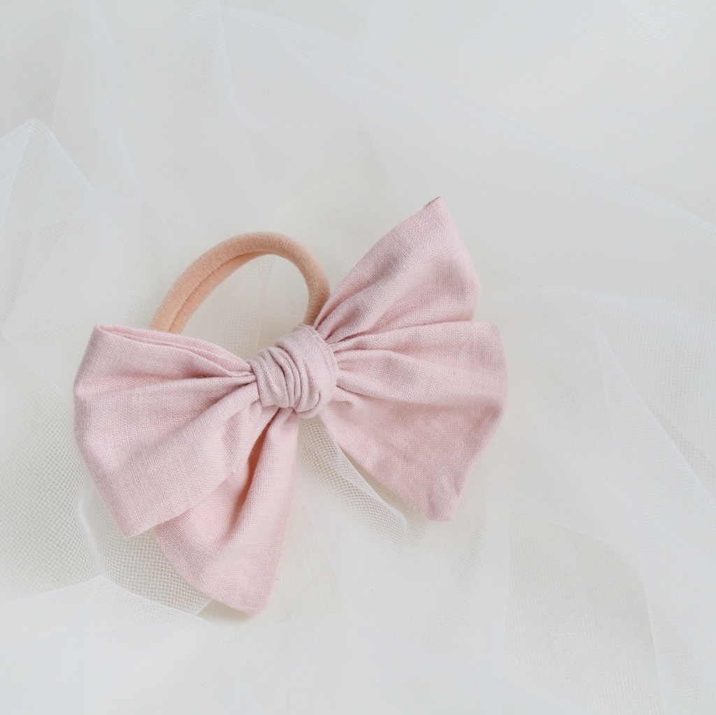 Резинка "Хлопковый бант" цвет светло-розовый