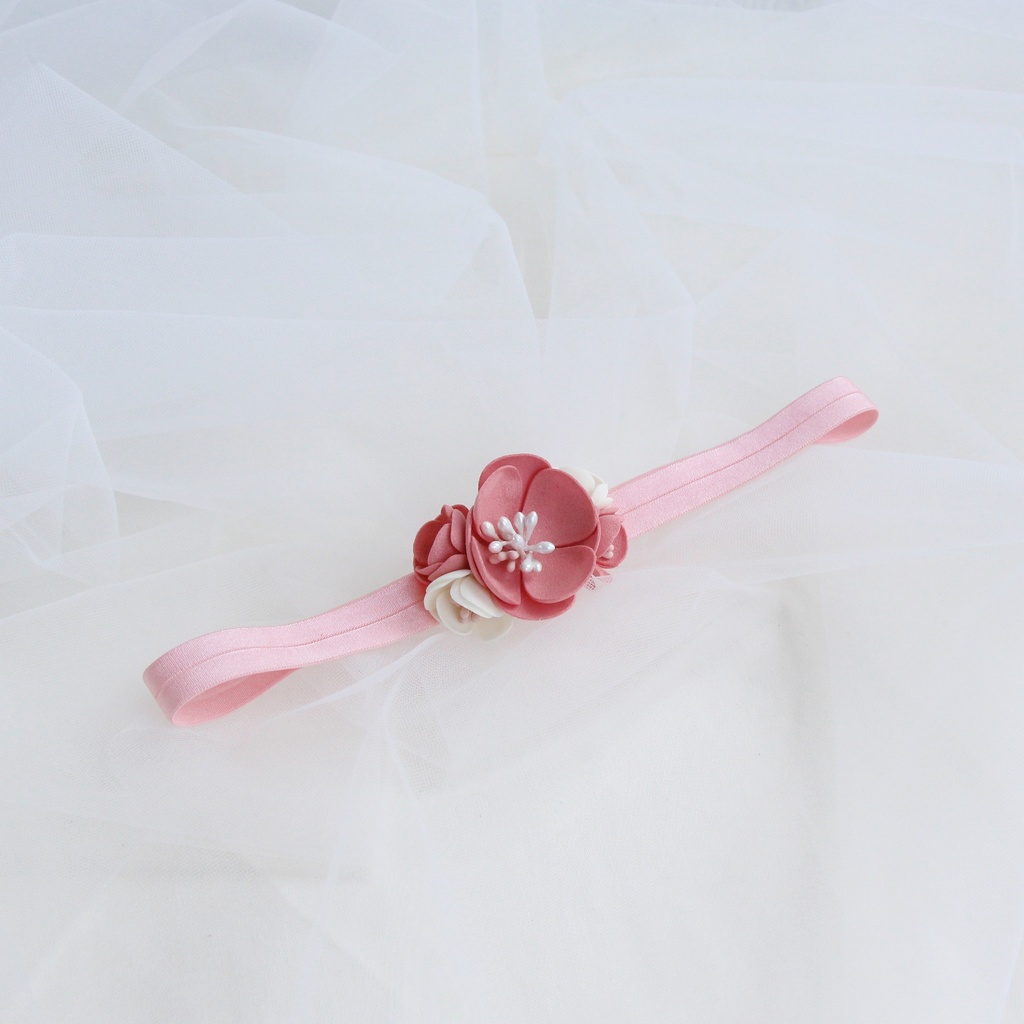 Повязка на голову "Фоамирановые цветы"