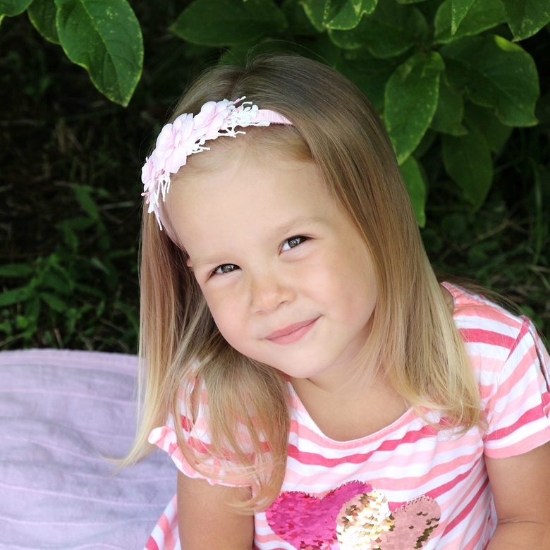 Ободок "Нежные цветы" розовый