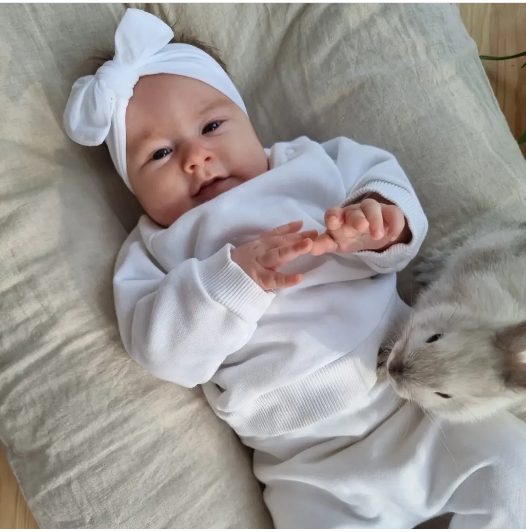 Повязка на голову "Широкий бант" белый