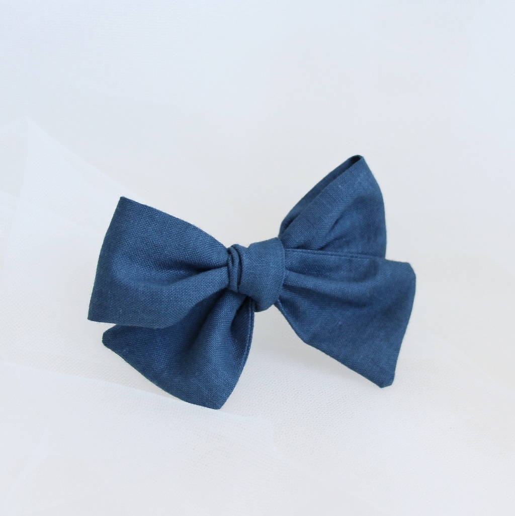 Резинка "Хлопковый бант" цвет тёмно-синий