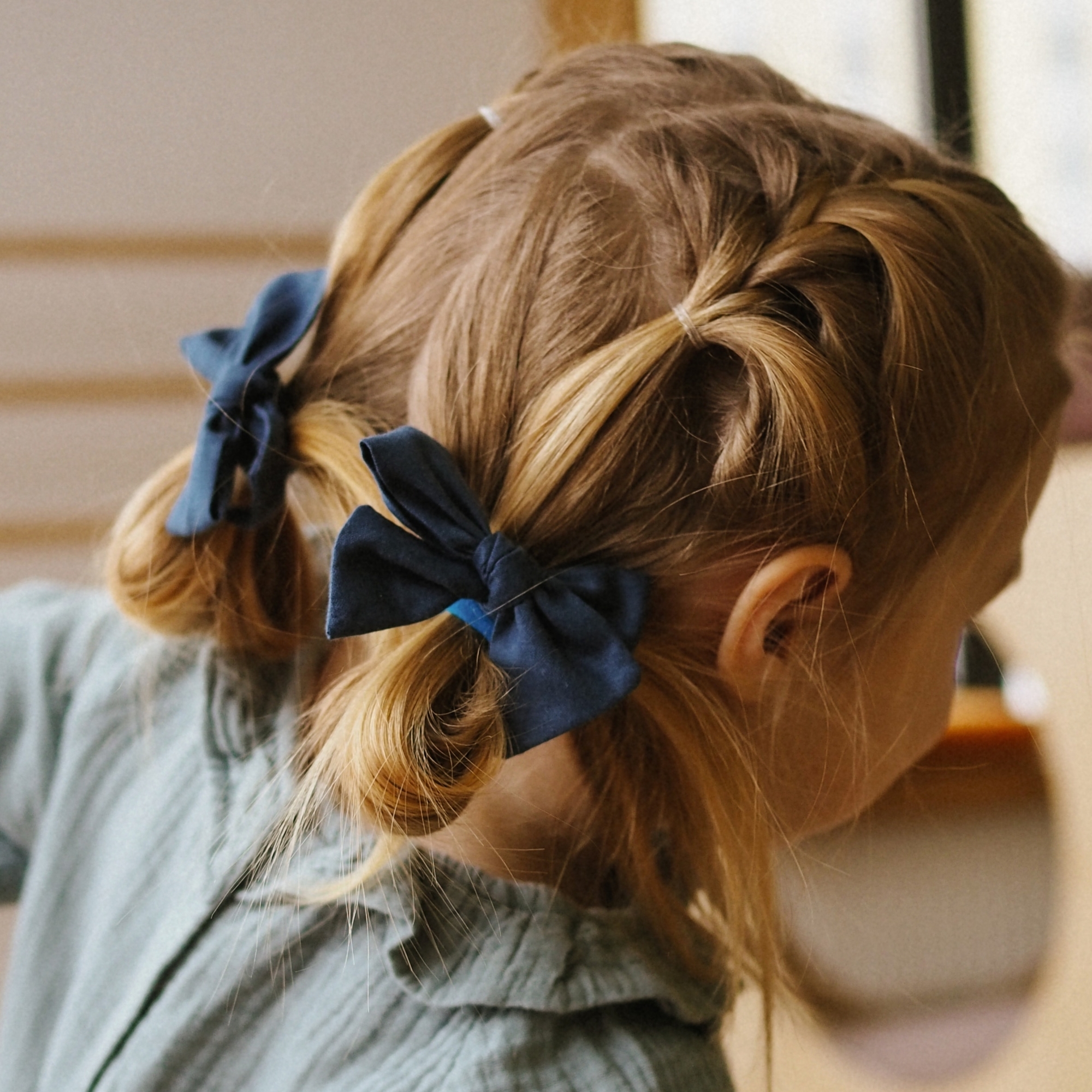 Резинка "Хлопковый бант" цвет тёмно-синий