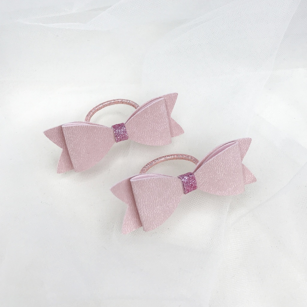 Резинки для волос "Бантики" цвет розовый