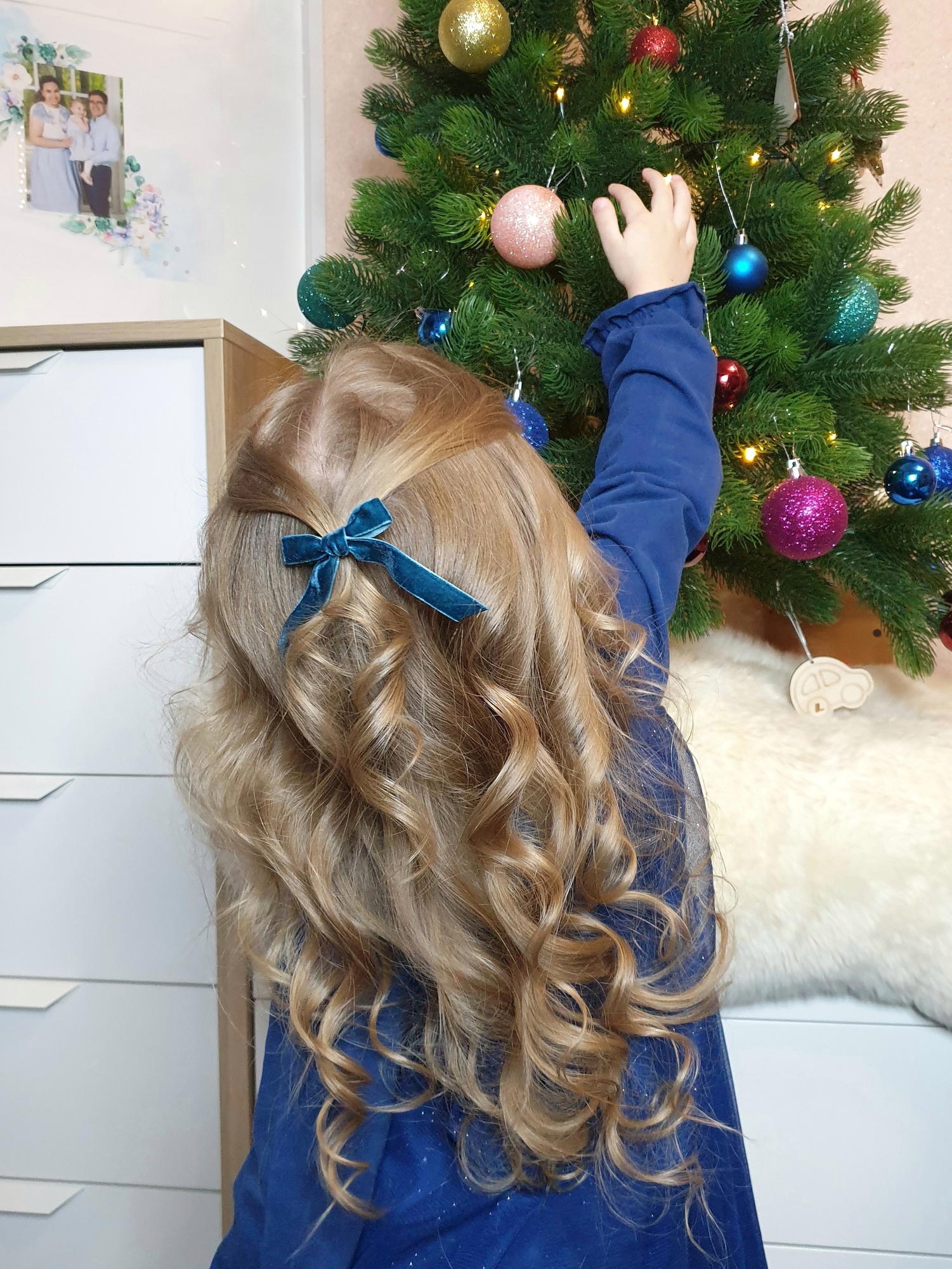 Заколка зажим "Бархатный бант" цвет изумрудный