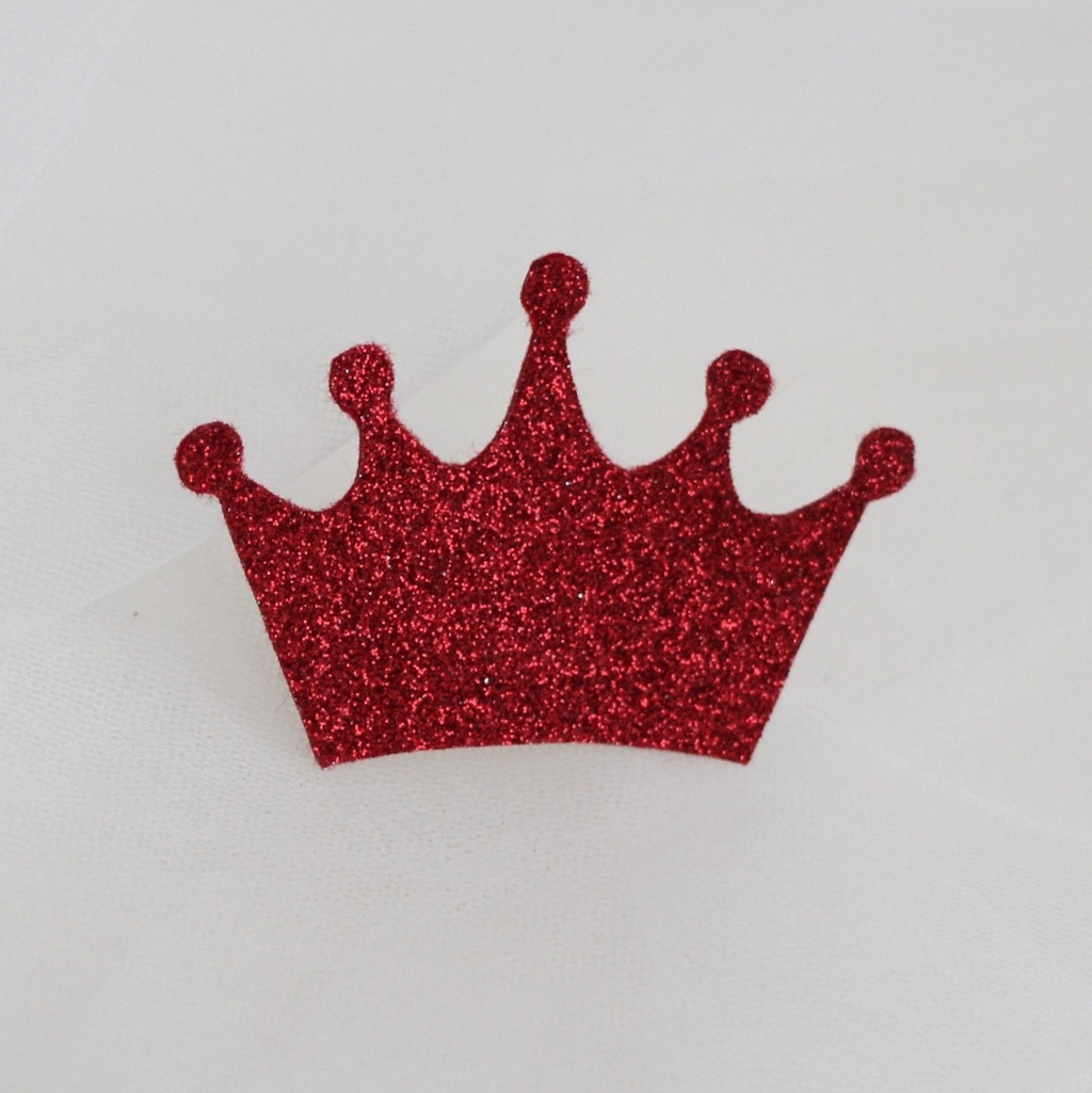 Заколка-зажим "Корона" красный