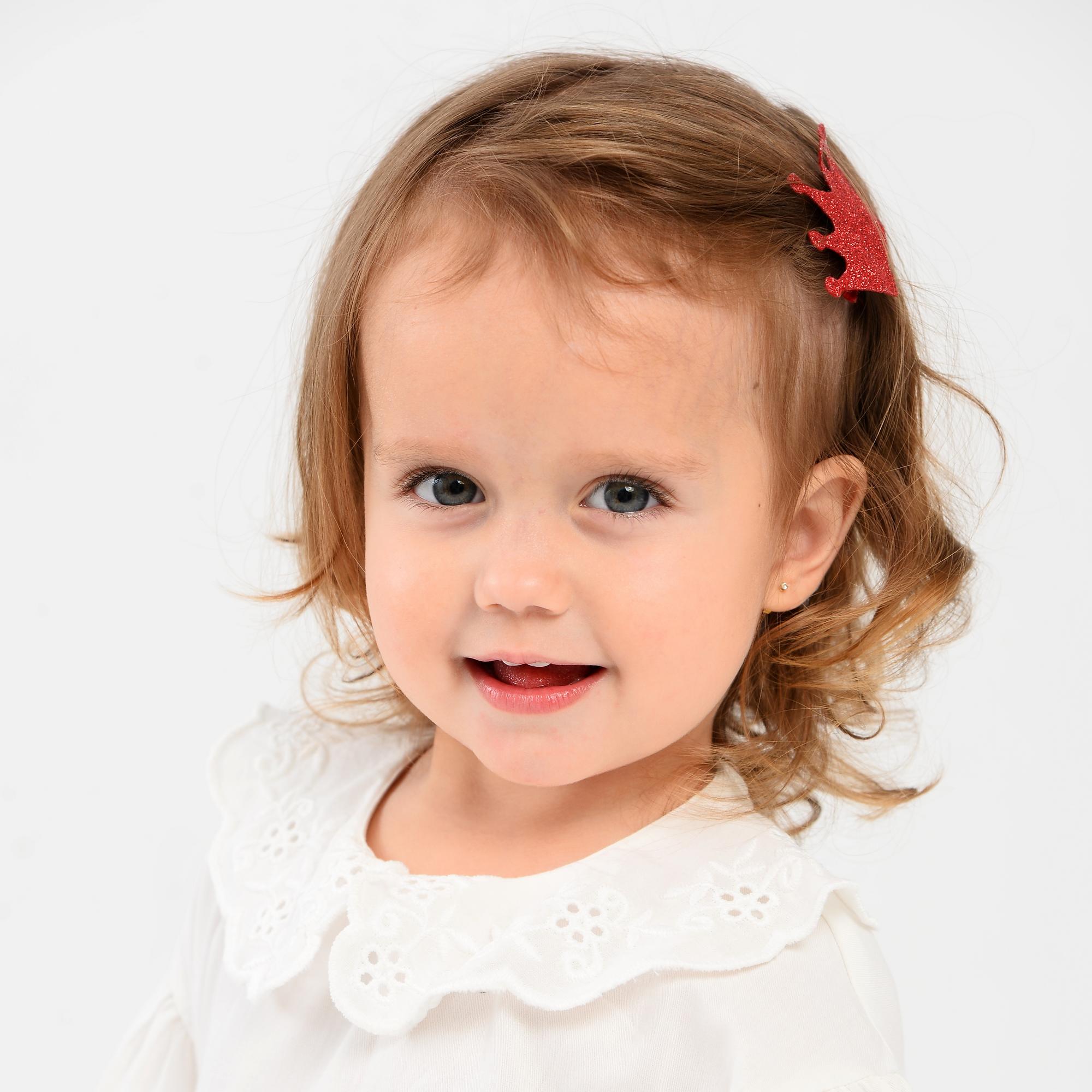 Заколка-зажим "Корона" красный