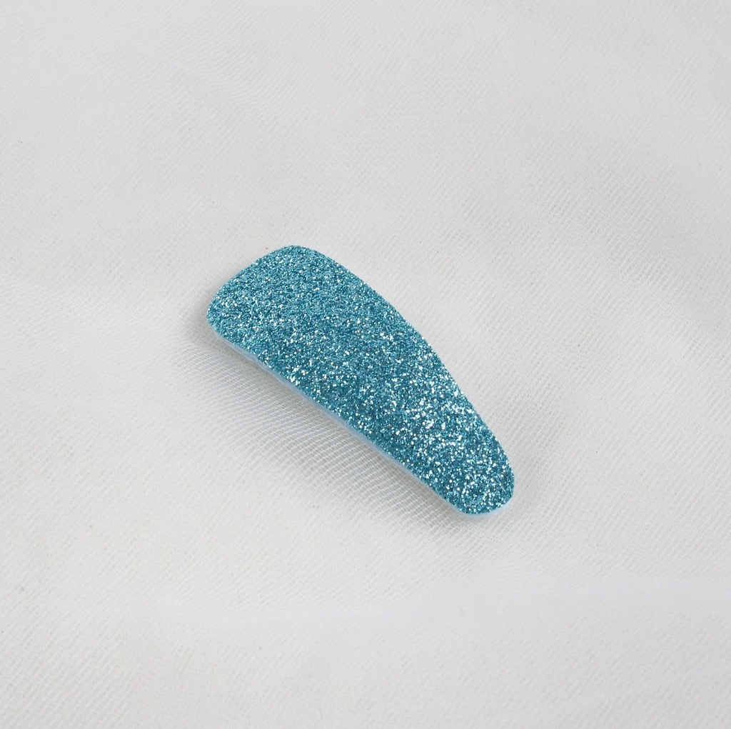 Заколка клик-клак "Блестящая" голубой