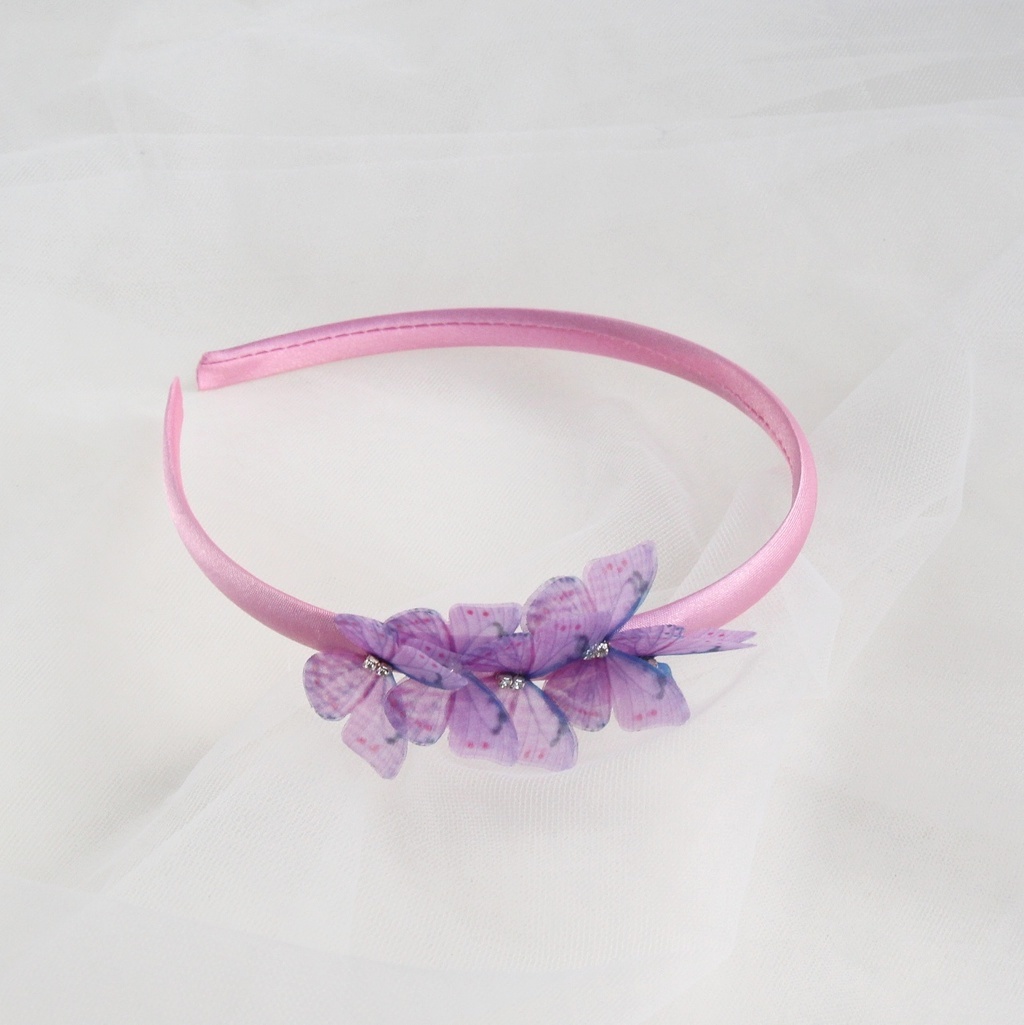 Ободок "Бабочки" сиреневый