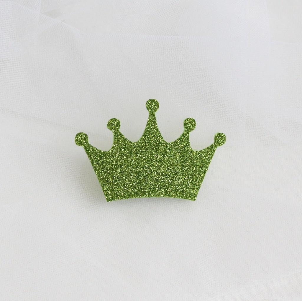 Заколка-зажим "Корона" зеленый