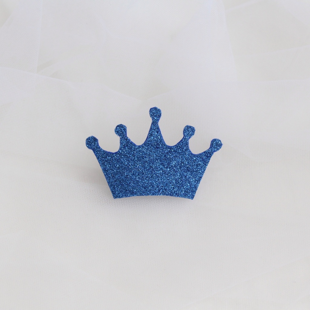 Заколка-зажим "Корона" синий