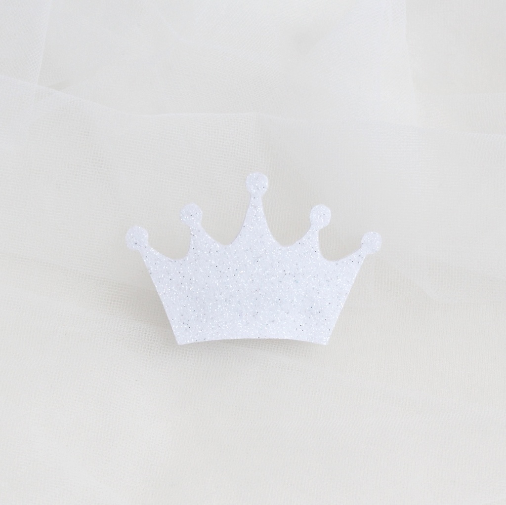 Заколка-зажим "Корона" белый