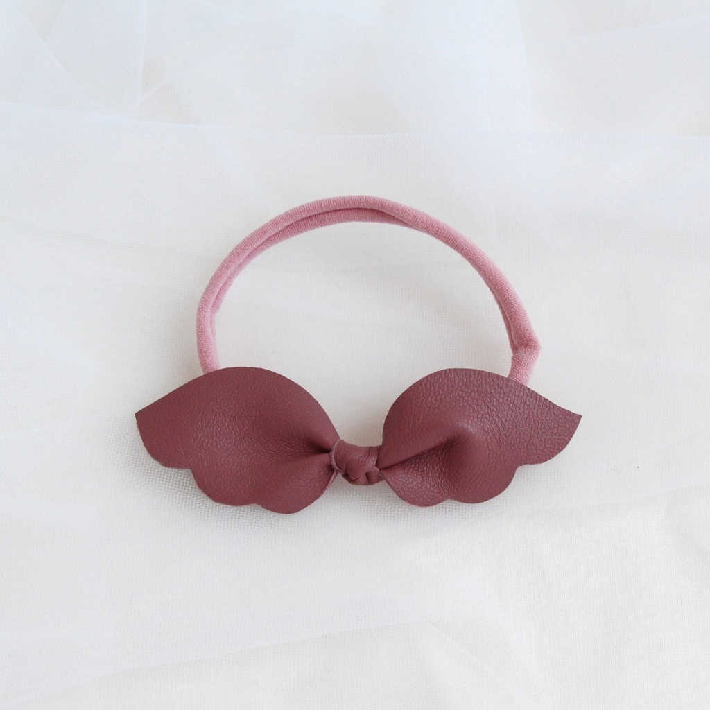 Повязка на голову "Крылья ангела" грязно-розовый