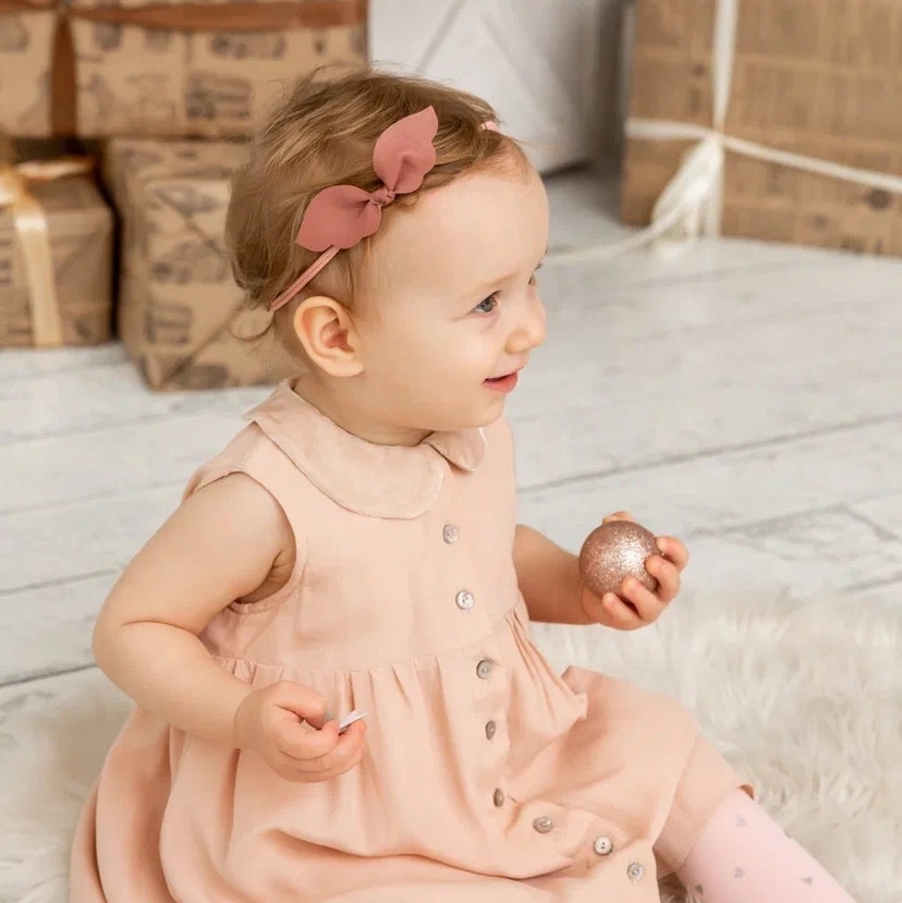 Повязка на голову "Крылья ангела" грязно-розовый